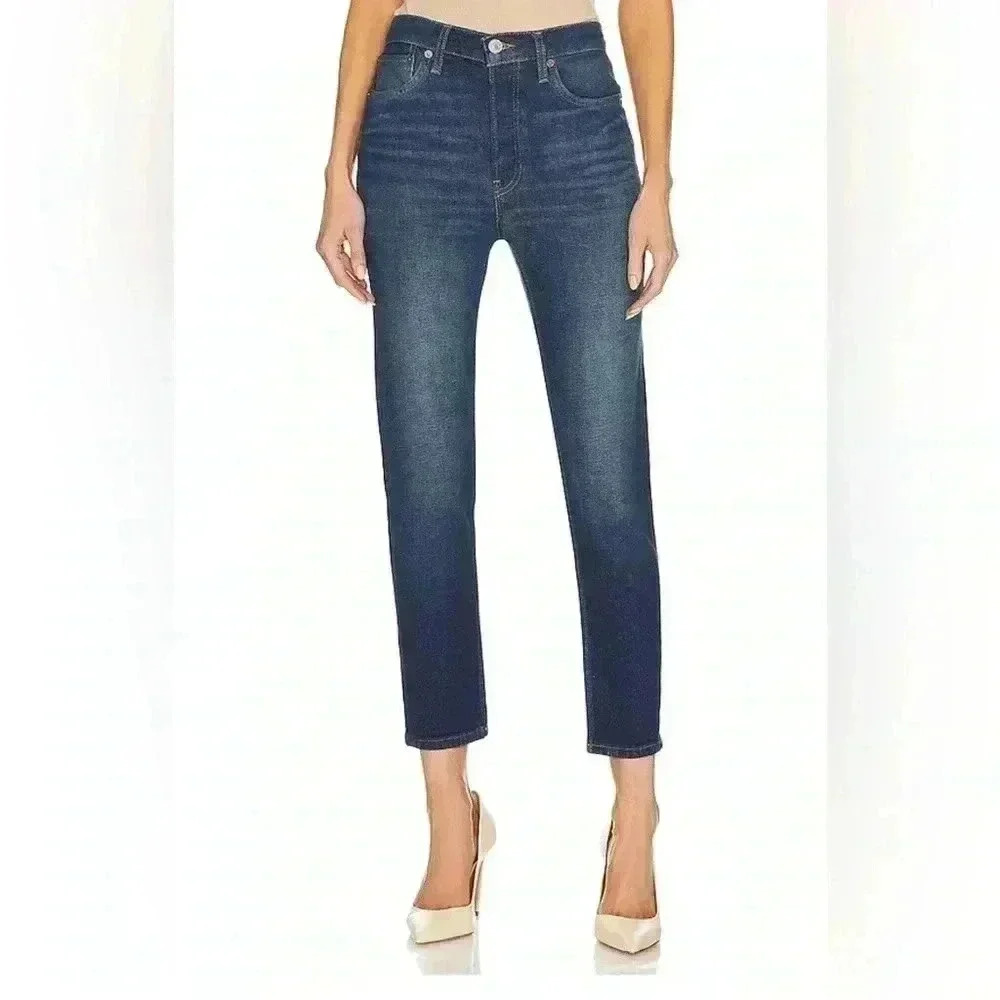 Re/Done Originals 90's High Rise Ankle Crop in Deep Sapphire, NWT